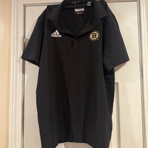 Boston Bruins Adidas Black Golf Polo Shirt
